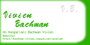 vivien bachman business card